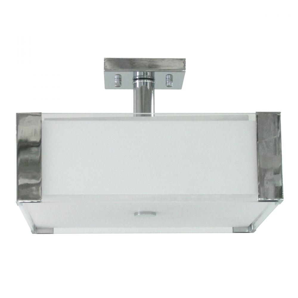 Tanya 3 Light Semi Flush Mount Ceiling Light Chrome Contemporary   Foyer Bedroom Hallway Laundry