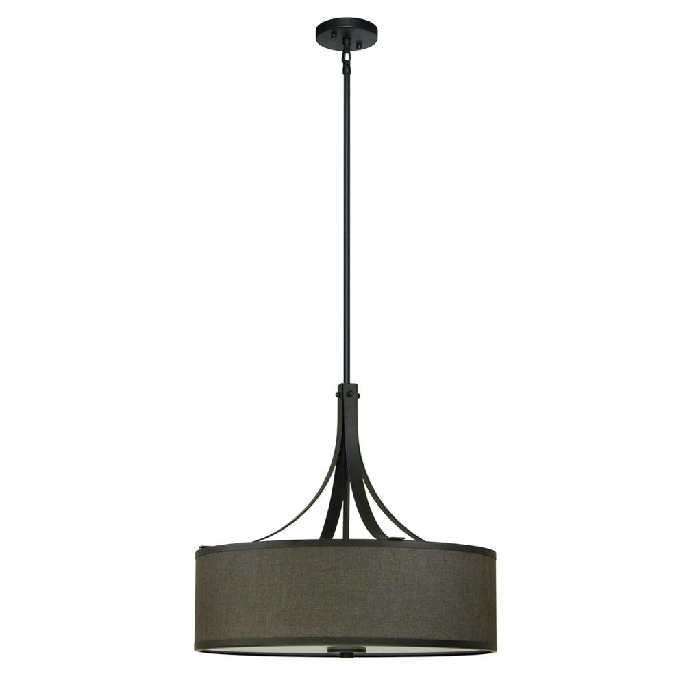 4 Light Chandelier Drum Shade